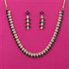 American Diamond Choker Necklace with Mehndi Plating