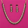 American Diamond Choker Necklace with Mehndi Plating