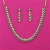American Diamond Choker Necklace with Mehndi Plating