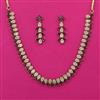 American Diamond Choker Necklace with Mehndi Plating