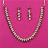 American Diamond Choker Necklace with Mehndi Plating