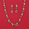American Diamond Classic Necklace with Rhodium Plating 2 Tone Plating Mehndi Plating