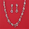 American Diamond Classic Necklace with Rhodium Plating 2 Tone Plating Mehndi Plating