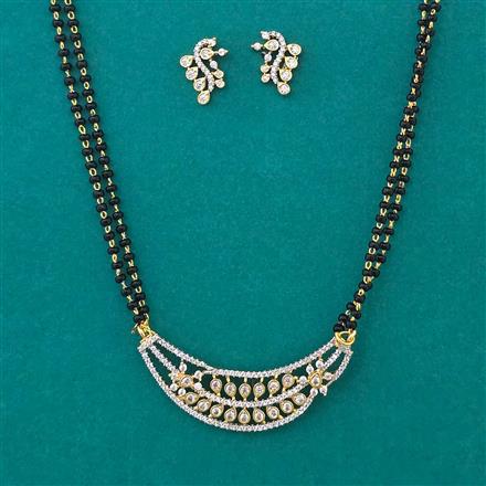 American Diamond Classic Mangalsutra with 2 Tone Plating