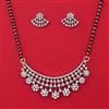 American Diamond Classic Mangalsutra with Rhodium Plating 2 Tone Plating