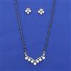 American Diamond Pearl Mangalsutra with 2 Tone Plating
