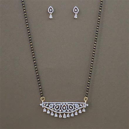 American Diamond Classic Mangalsutra with 2 Tone Plating