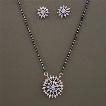 American Diamond Classic Mangalsutra with 2 Tone Plating