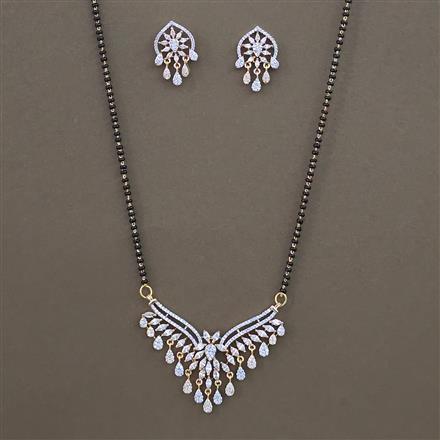 American Diamond Classic Mangalsutra with 2 Tone Plating