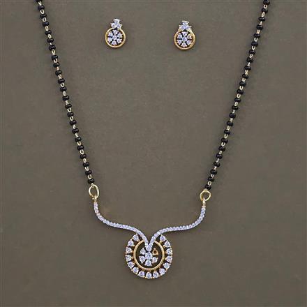 American Diamond Classic Mangalsutra with 2 Tone Plating