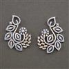 American Diamond Classic Earring with Rhodium Plating 2 Tone Plating