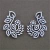 American Diamond Classic Earring with Rhodium Plating 2 Tone Plating