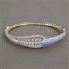 American Diamond Openable kada with Rhodium Plating 2 Tone Plating