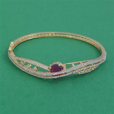 American Diamond Openable kada with 2 Tone Plating
