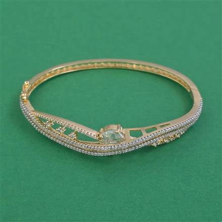 American Diamond Openable kada with 2 Tone Plating