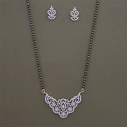 American Diamond Classic Mangalsutra with 2 Tone Plating