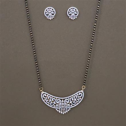 American Diamond Classic Mangalsutra with 2 Tone Plating