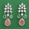 American Diamond Classic Earring with Rhodium Plating