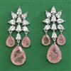 American Diamond Classic Earring with Rhodium Plating