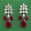 American Diamond Classic Earring with Rhodium Plating