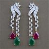 American Diamond Classic Earring with 2 Tone Plating