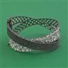 American Diamond Broad Kada with Black Plating