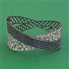 American Diamond Broad Kada with Black Plating