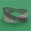 American Diamond Broad Kada with Black Plating