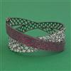 American Diamond Broad Kada with Black Plating