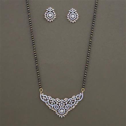 American Diamond Classic Mangalsutra with 2 Tone Plating
