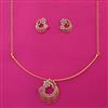 American Diamond Classic Pendant Set with 2 Tone Plating