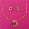 American Diamond Classic Pendant Set with 2 Tone Plating