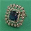 American Diamond Adjustable Ring with Mehndi Plating