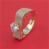 American Diamond Adjustable Ring with Rhodium Plating 2 Tone Plating Carat Plating