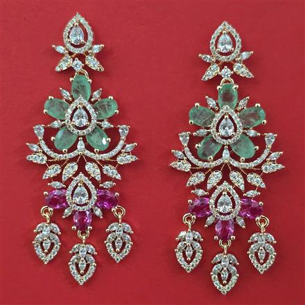 American Diamond Hazoorilal Earring with Carat Plating