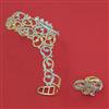 American Diamond Adjustable Hath Pan with Rhodium Plating 2 Tone Plating