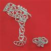American Diamond Adjustable Hath Pan with Rhodium Plating 2 Tone Plating
