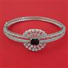 American Diamond Openable kada with Rhodium Plating