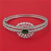 American Diamond Openable kada with Rhodium Plating