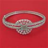 American Diamond Openable kada with Rhodium Plating