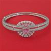American Diamond Openable kada with Rhodium Plating