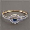 American Diamond Openable kada with Rhodium Plating