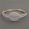 American Diamond Openable kada with Rhodium Plating