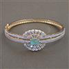 American Diamond Openable kada with Rhodium Plating