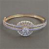 American Diamond Openable kada with Rhodium Plating