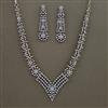 American Diamond Classic Necklace with Rhodium Plating 2 Tone Plating Mehndi Plating Carat Plating