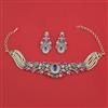 American Diamond Hazoorilal Necklace with Carat Plating