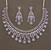 American Diamond Classic Necklace with Rhodium Plating 2 Tone Plating Mehndi Plating Carat Plating