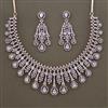 American Diamond Classic Necklace with Rhodium Plating 2 Tone Plating Mehndi Plating Carat Plating