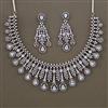 American Diamond Classic Necklace with Rhodium Plating 2 Tone Plating Mehndi Plating Carat Plating
